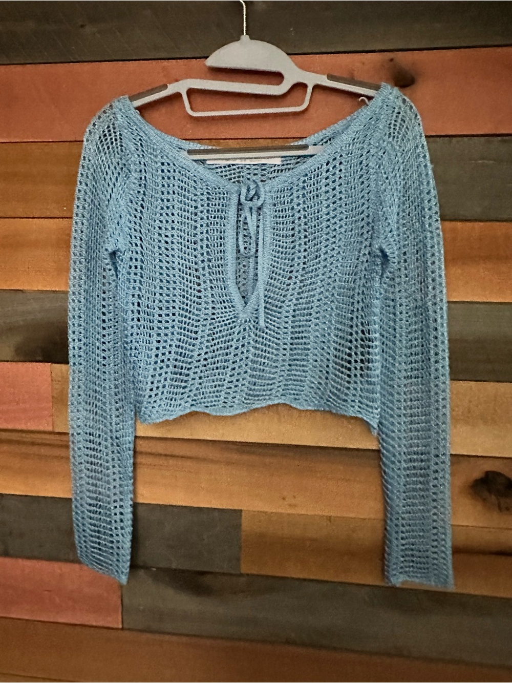 Silence + Noise Mia Open-Knit Reversible Sweater